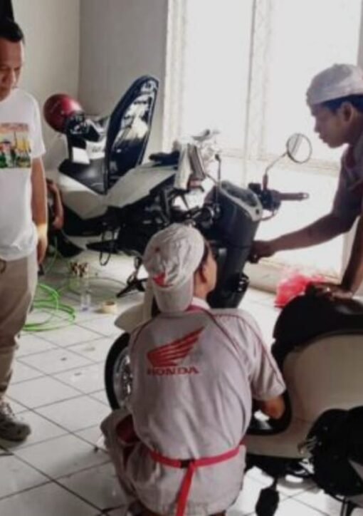 Jelang Mudik Lebaran 2026, Pemdes Ciangsana dan Honda Gelar Servis Motor Gratis