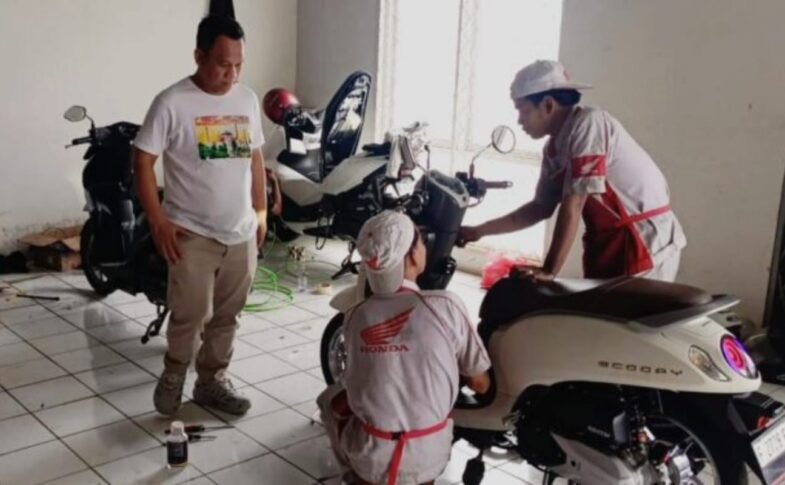 Jelang Mudik Lebaran 2026, Pemdes Ciangsana dan Honda Gelar Servis Motor Gratis