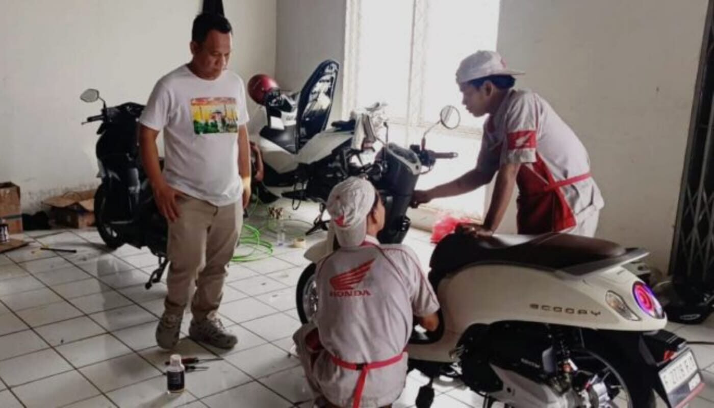 Jelang Mudik Lebaran 2026, Pemdes Ciangsana dan Honda Gelar Servis Motor Gratis