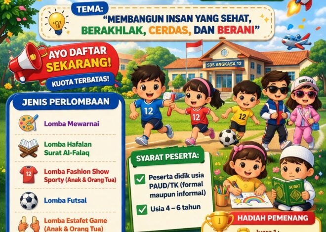 Andalas Fest 2026, Festival Edukatif dan Kreatif Anak di SDS Angkasa 12 Halim