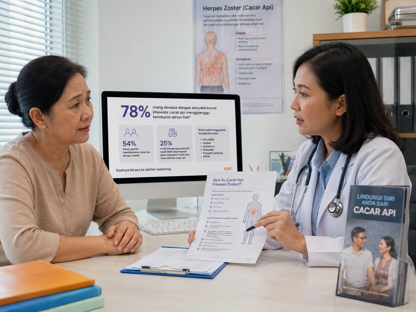 78% Penderita Penyakit Kronis Khawatir Cacar Api, Namun Minim Konsultasi Dokter