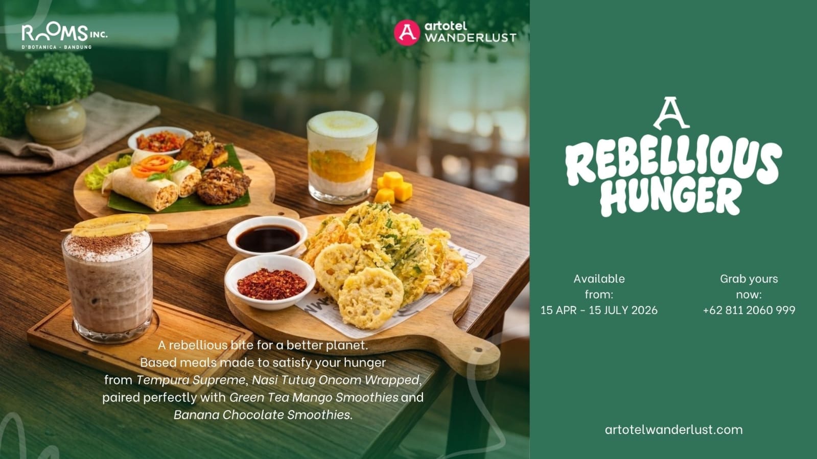Artotel Group Luncurkan “Rebellious Hunger”, Transformasi Dining Berbasis Plant-Based di Seluruh Properti
