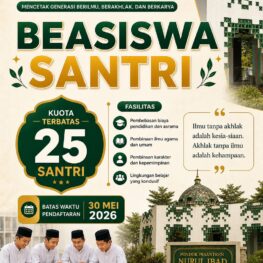 Gratis Mondok! Ponpes Nurul Ibad Buka Beasiswa Full untuk SMP & SMK