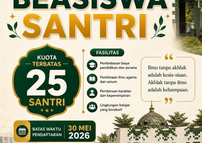 Gratis Mondok! Ponpes Nurul Ibad Buka Beasiswa Full untuk SMP & SMK