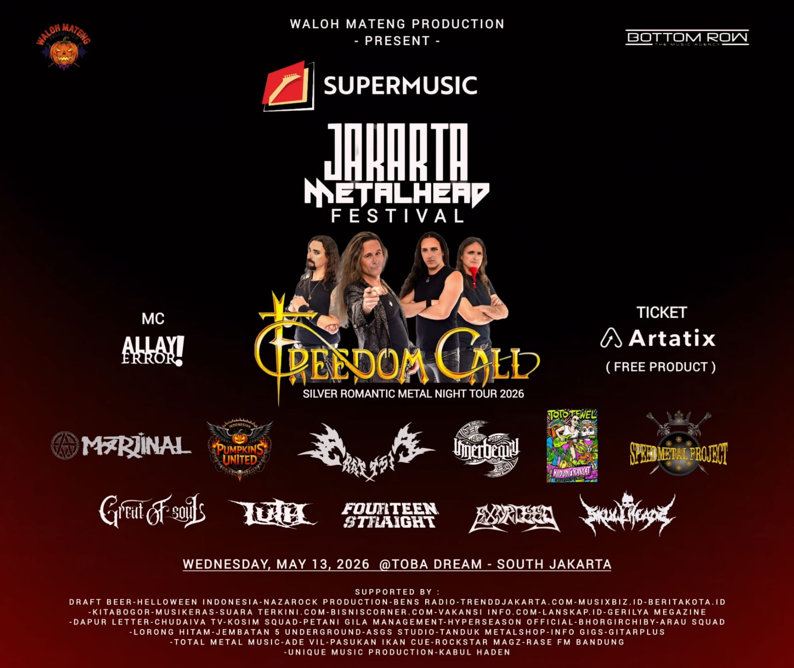 Freedom Call Guncang Jakarta 13 Mei 2026, Siap Bawa Euforia Happy Power Metal!