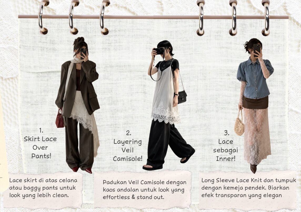 Fashion Lace Kembali Hits, Ini Tips Styling Ala Gen Z Biar Makin Estetik