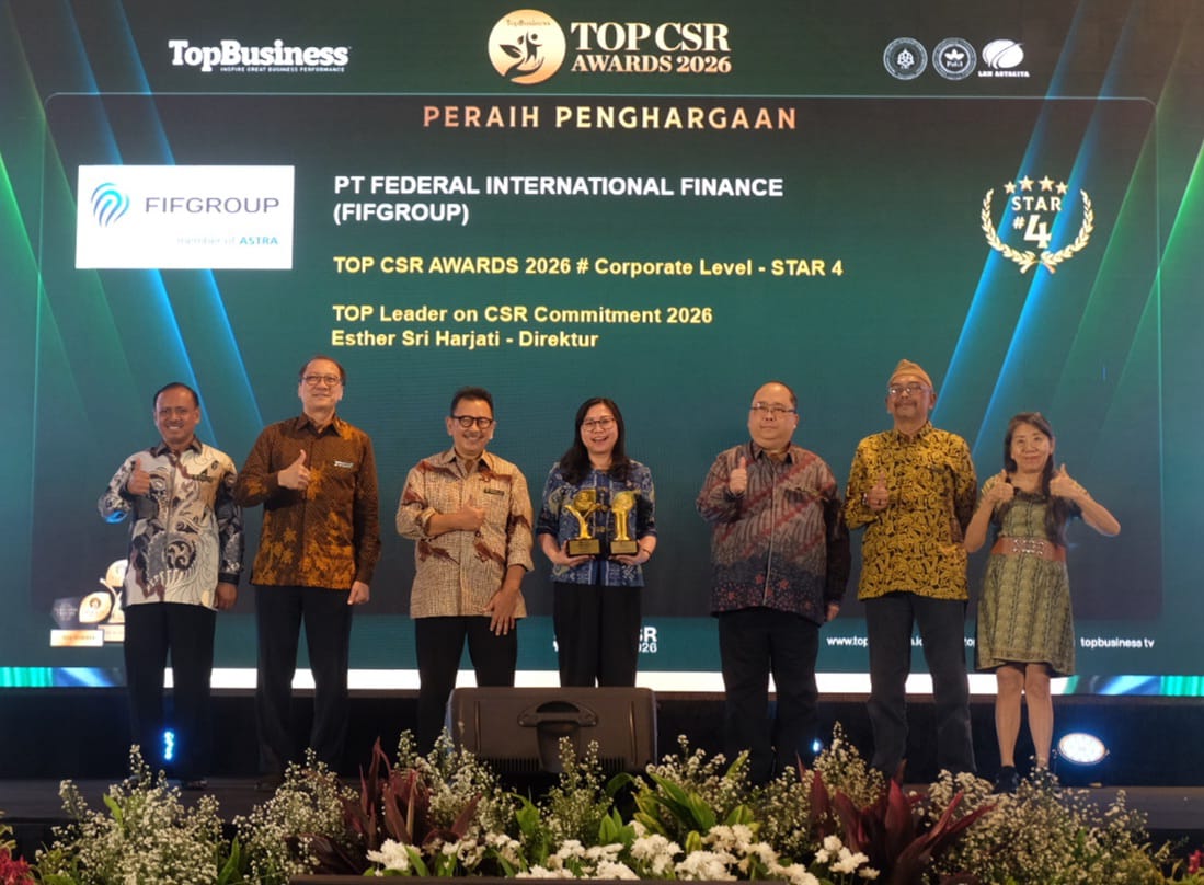 Komitmen CSR Berbuah Prestasi, FIFGROUP Raih Penghargaan Bergengsi TOP CSR Awards 2026