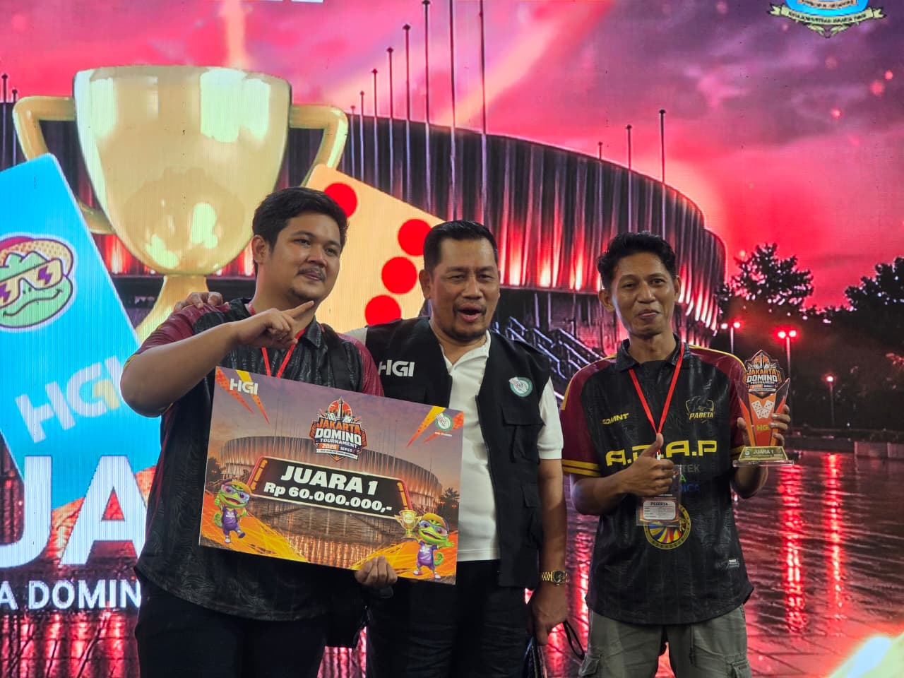 Kalahkan Lebih dari 1.000 Peserta, Ahmad Dartian dan Andi Kaharuddin Juara HGI Jakarta Domino Tournament 2026