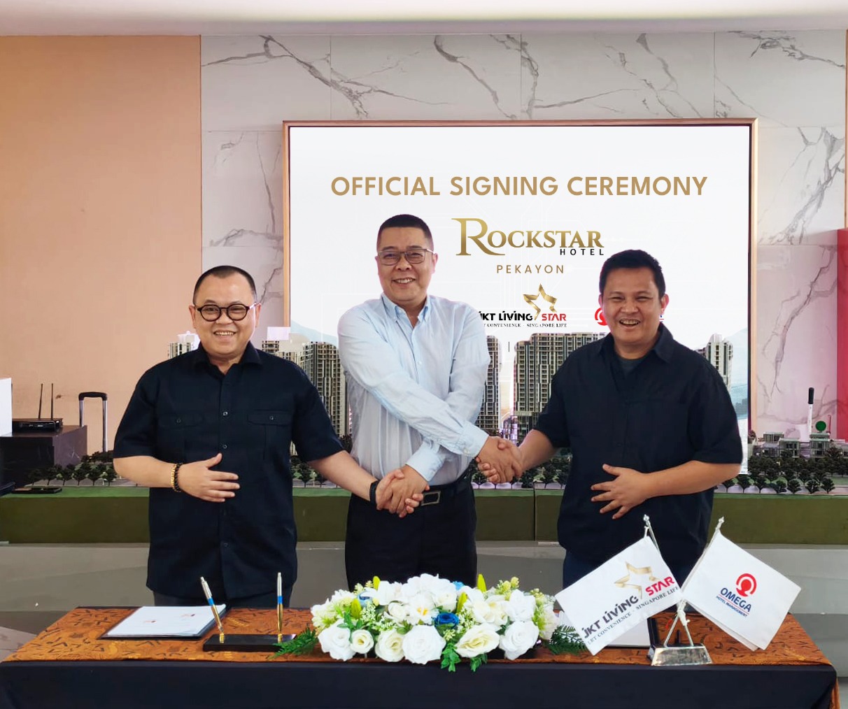 All Star Brand Management, Jakarta Living Star, dan Omega Hotel Management Resmikan Pengembangan Rockstar Hotel Pekayon