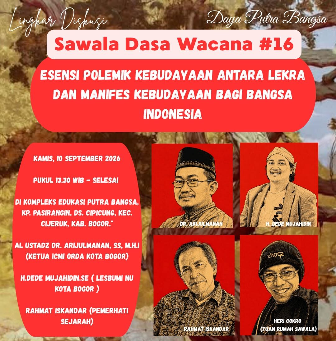 Sawala Dasa Wacana #16 di Bogor Bahas Lekra dan Manifes Kebudayaan