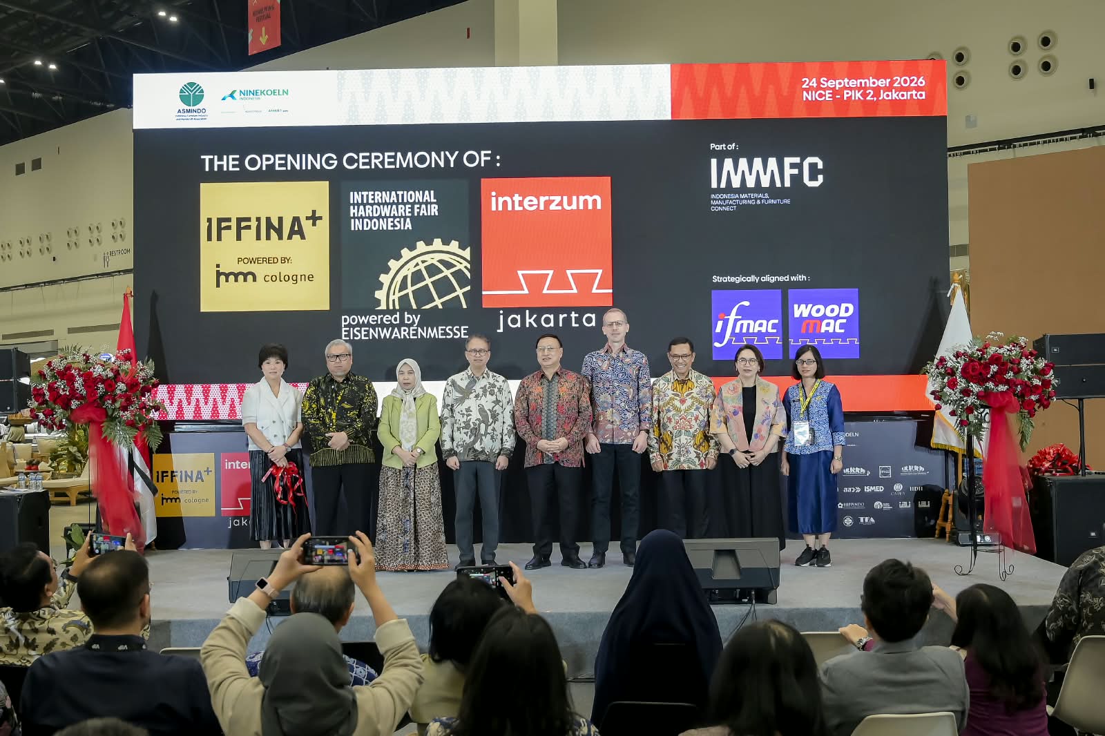 IFFINA+, IHF Indonesia, dan interzum Jakarta Resmi Dibuka, Hadirkan Rantai Nilai Industri Furnitur