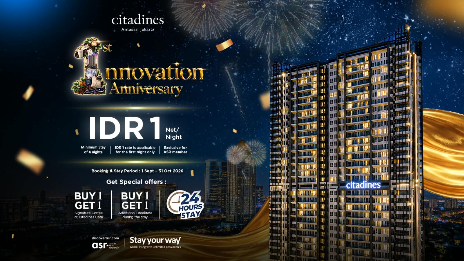 Rayakan Satu Tahun, Citadines Antasari Jakarta Tawarkan Promo Menginap Mulai Rp1